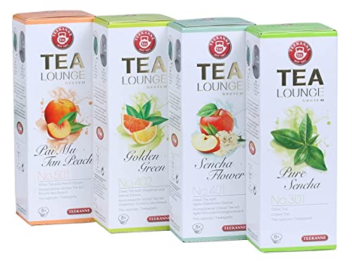 Teekanne Tealounge Kapseln - Grüner Tee Sortiment mit 4 Sorten (32 Kapseln) von Tealounge