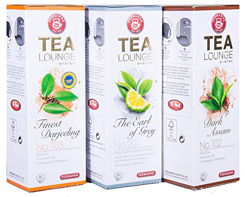 Teekanne Tealounge Kapseln - Schwarztee Sortiment mit 3 Sorten (24 Kapseln) von Tealounge