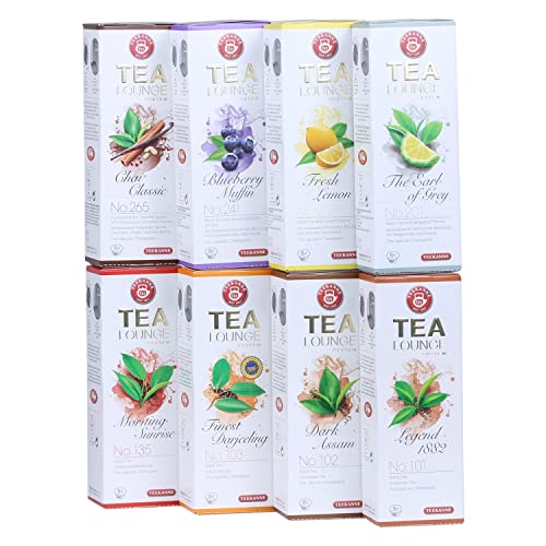 Teekanne Tealounge Kapseln - Schwarztee Sortiment mit 8 Sorten (64 Kapseln) von Tealounge