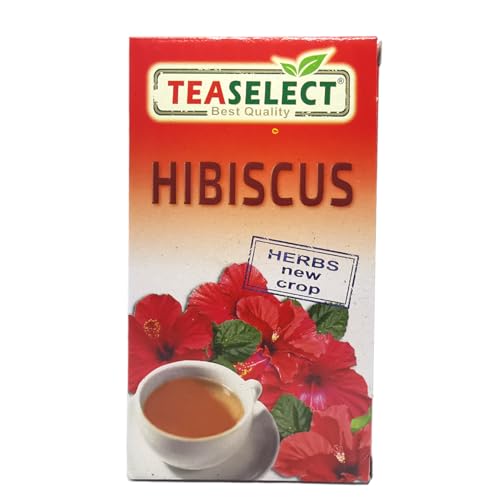 Hibiskusblüten-Kräutertee in Filterbeuteln, Karkade-Tee, erfrischender, schmackhafter Kräuteraufguss in Teebeuteln von Teaselect