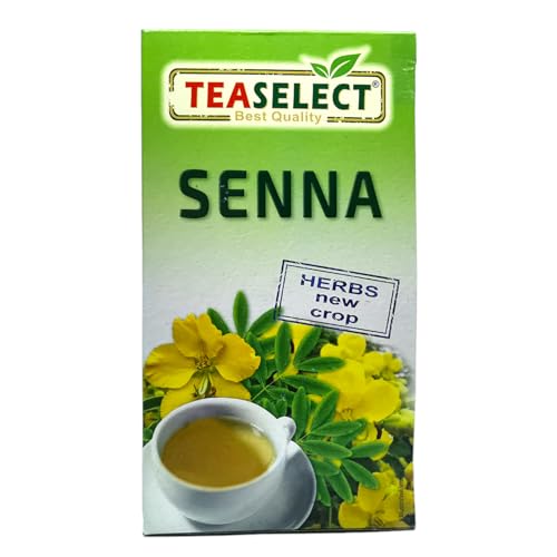 TEASELECT Senna-Tee - 2x20 Filterbeutel, 100% natürlicher Kräutertee, ohne Zusatzstoffe, Senna-Kraut, natürliches Abführmittel mit sanfter Wirkung, Senna-Blatt-Tee von Teaselect