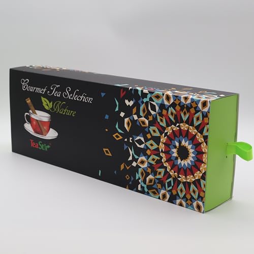 Teastir Gourmet Tee Selection, 6 X Sorten je 10 umweltfreundliche Teesticks + Teeglas von Teastir