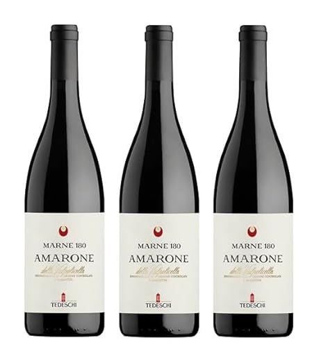 3x 0,75l - 2021er - Tedeschi - Marne 180 - Amarone della Valpolicella D.O.C.G. - Veneto - Italien - Rotwein trocken von Tedeschi
