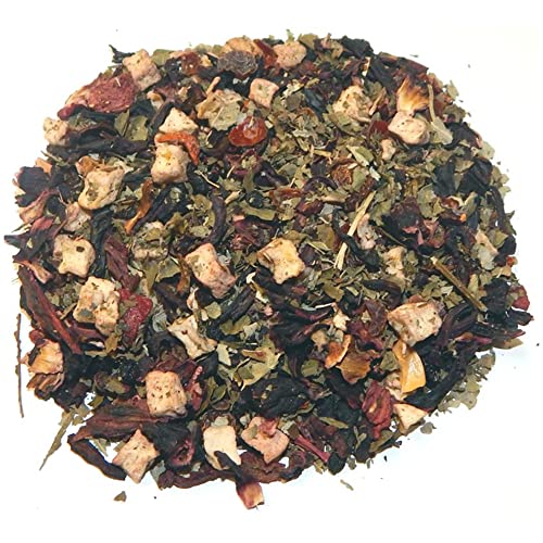 Tee-Express "Heimischer Obstkorb" Früchtetee mit Himbeer-Rhabarber-Sahne-Geschmack - loser Tee (1000g) von Tee-Express