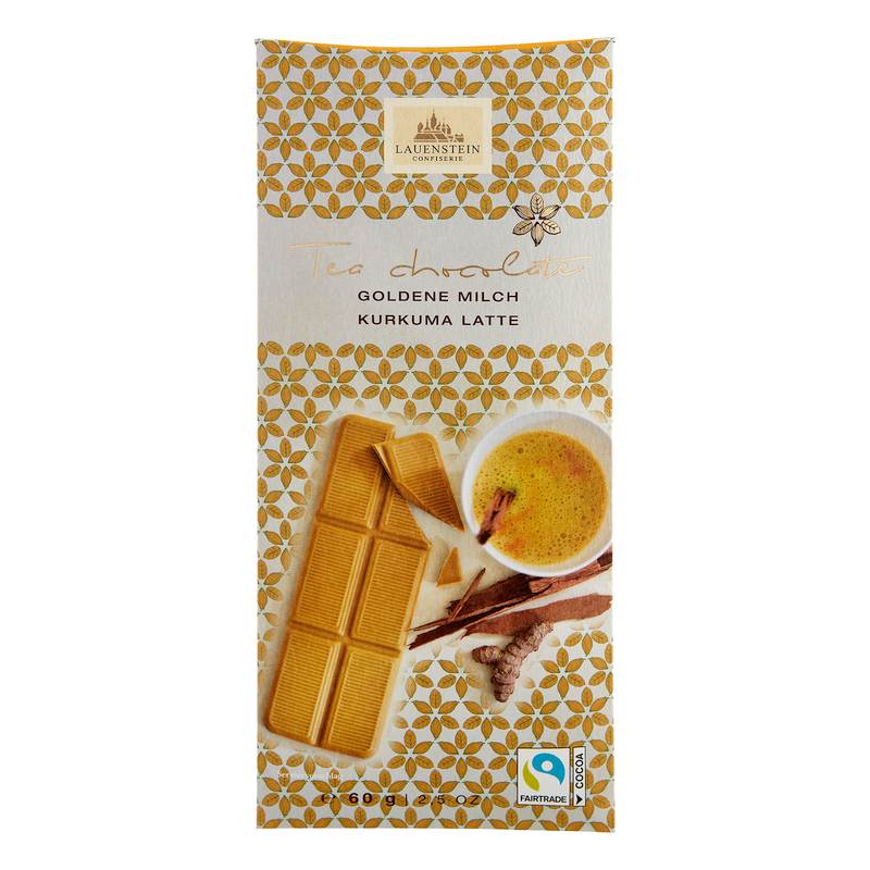 Lauenstein Teeschokolade Kurkuma Latte Lauenstein Teeschokolade Kurkuma Latte von Confiserie Burg Lauenstein