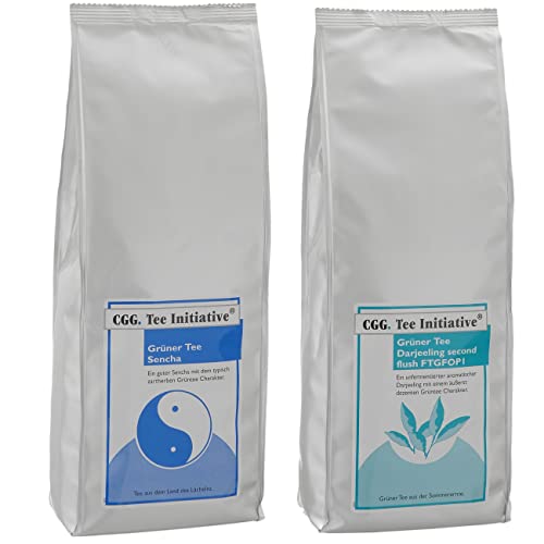 Abraham`s Tea House Set: Darjeeling SF 500g+China Sencha 500g grüner Tee Initiative-Set von Teeinitiative