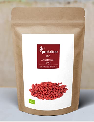 Bio Annattosaat ganz 100g Annatto Samen Annatto ganz Annattosaat ganz Nachhaltig und biologisch angebaut DE-ÖKO-044 von Tee aus Nepal