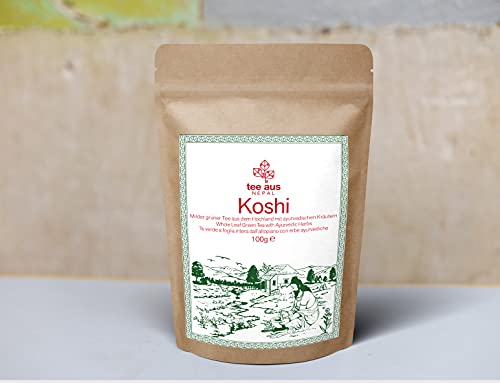 Koshi Tee Grüner Tee mit Ayurvedischen Kräuter Vata Pitta Kaph Tee aus Nepal | Kräuter Tee | Herbal Tea |100g von Tee aus Nepal