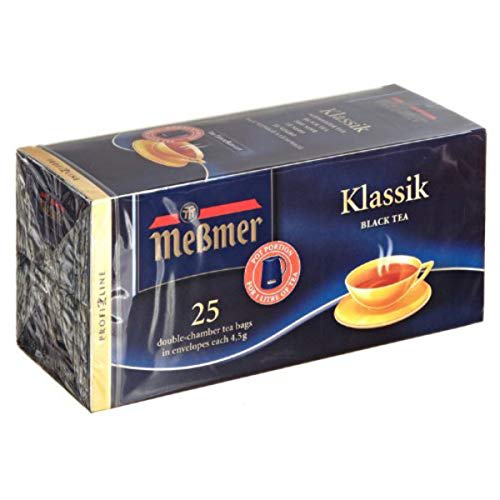 Meßmer Schwarztee Klassik 25 Doppelkammerbeutel ohne Metallklammer 43g von Tee