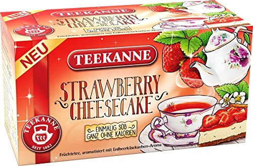 Teekanne Strawberry Cheesecake Früchtetee Erdbeerkuchen Aroma 40g von Tee