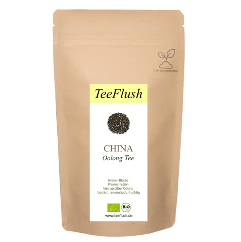Oolong Tee "Tie Kuan Yin" Grüntee, Bio, 100g, lose Blätter, Ernte 2023, China/Fujian, Geschmack: lieblich, aromatisch, fruchtig von TeeFlush