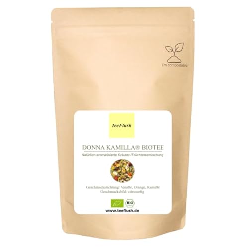 Donna Kamilla® Biotee*, Geschmacksbild citrusartig, Geschmacksrichtung Vanille, Orange, Kamille von TeeFlush