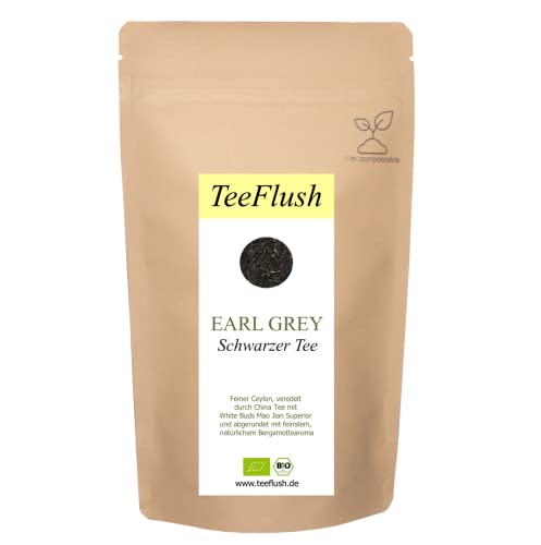 Earl Grey Leaf, Schwarzer Tee, Bio, 500g, lose Blätter, Ernte 2023, Feiner Ceylon, veredelt durch China Tee mit White Buds Mao Jian Superiorund abgerundet mit feinstem, natürlichem Bergamottearoma von TeeFlush