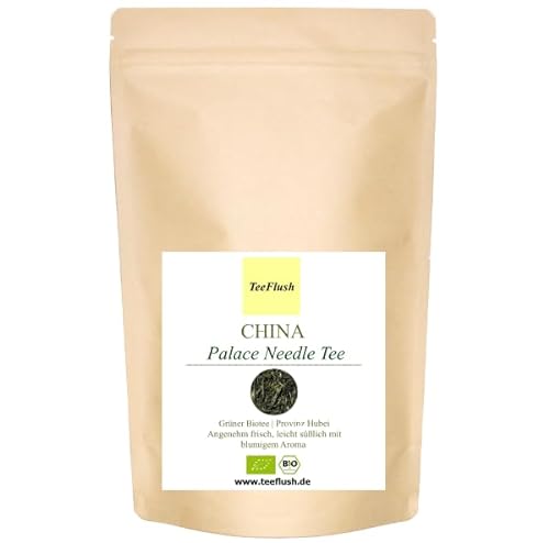 Grüner Tee China, Palace Needle, 100g, Ernte 2023, Provinz Hubei, Geschmack. Angenehm frisch, leicht süßlich mit blumigem Aroma von TeeFlush