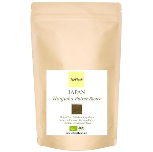 Japan Houjicha Pulver Biotee, Grüner Tee, 70g, Ernte 2023, Provinz: Präfektur Kagoshima, Dunkle, aromatische Tasse von TeeFlush