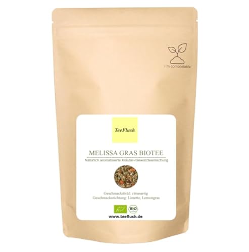 Melissa Gras Biotee*, 100g, Geschmacksbild citrusartig, Geschmacksrichtung Limette, Lemongras von TeeFlush