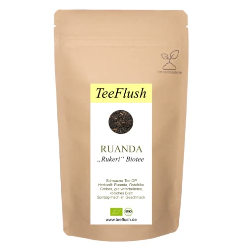 Ruander Schwarzer Tee OP (Orange Pekoe), Bio, 1000g, Ernte 2024, Anbaugebiet: Ruanda, Ostafrika,vTeegarten Rukeri, Geschmack: spritzig-frisch von TeeFlush