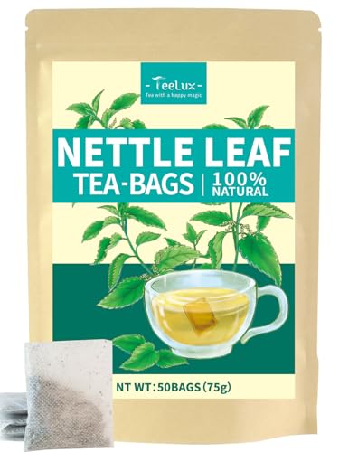 TeeLux Brennnessel Tee Beutel 50 Stück, Vegan, Reine Brennnesselblätter, Koffeinfrei, Natürlicher Kräutertee von TeeLux