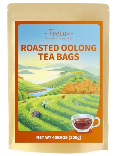 TeeLux Oolong Tee Beutel 40 Stück, Vegan, Rein Natürlicher China Oolong Tee, Weicher und Reicher Geschmack, Biologisch Abbaubare Teebeutel von TeeLux