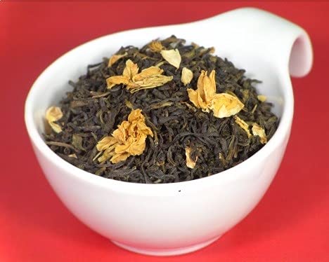 TeeTeam Grüntee, Grüner Tee Jasmintee, China Jasmin mit Blüten, 100 g von TeeTeam-Norder