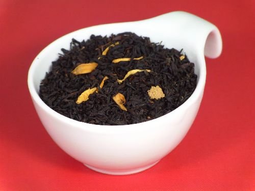 TeeTeam Schwarztee, Schwarzer Tee Pfirsich - aromatisierter Tee, 250 g von TeeTeam-Norder