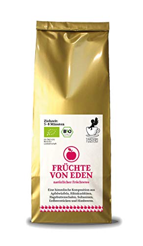 Teeengel "Früchte von Eden" natürlicher Früchtetee -Bio, Lose 200gr, tolle Früchtetee Mischung mit ganzen Fruchtstücken, ein besonderer Bio Tee von Teeengel