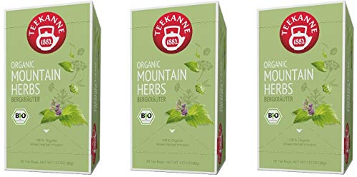 Teekanne Premium Organic Bio Mountain Herbs, 3er Pack (3 x 20 Teebeutel), 3 x 36 g von Teekanne