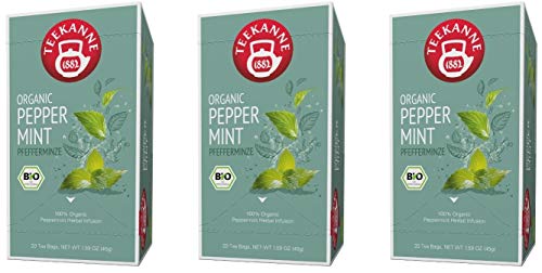 Teekanne Bio Pfefferminztee - 3er Pack Peppermint (3 x 20 Beutel, 135 g) von Teekanne GmbH & Co. KG