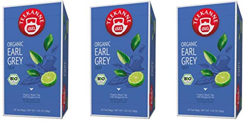 Teekanne Bio Schwarzer Tee - 3er Pack Earl Grey (3 x 20 Beutel, 105 g) von Teekanne GmbH & Co. KG
