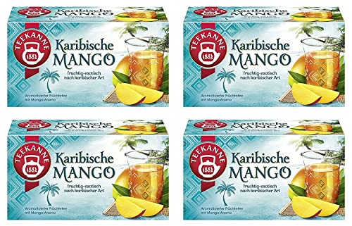 Teekanne - Karibische Mango 4er Pack - Ländertee (4 x 45g, je 20 Teebeutel) von Teekanne GmbH & Co. KG