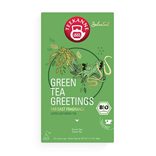 Teekanne Selected Green Tea Bio Greetings Luxury Pyramidenbeutel 40g von Teekanne GmbH & Co. KG