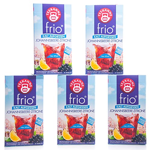 Teekanne frio Johannisbeere-Zitrone, 10er Pack (10 x 45 g) von Teekanne