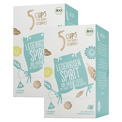 5 CUPS and some leaves - "Lederhosen Spirit" | Bio-Kr?utertee mit Salbei & Kamille im Pyramidenbeutel | Vegan & Bio | Gastronomie | 2er Pack 5 CUPS and some leaves - "Lederhosen Spirit" | Bio-Kr?utertee mit Salbei & Kamille im Pyramidenbeutel | Vegan & Bio | Gastronomie | 2er Pack von Teekanne