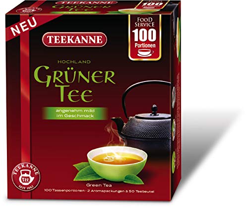 TEEKANNE Grüner Tee Hochland, Beutel, 2 x 50 Beutel à 1,5 g, Sie erhalten 1 Packung mit 100 Beutel von Teekanne