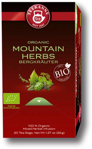 TEEKANNE Kräutertee Bio Bergkräuter, Beutel aromaversiegelt, 20 x 1,8 g, Sie erhalten 1 Packung mit 20 Beutel von Teekanne