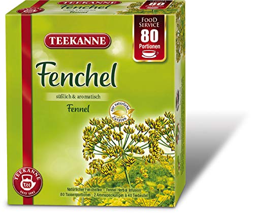TEEKANNE Kräutertee Fenchel, Beutel, 2 x 40 Beutel à 2,5 g, Sie erhalten 1 Packung mit 80 Beutel von Teekanne