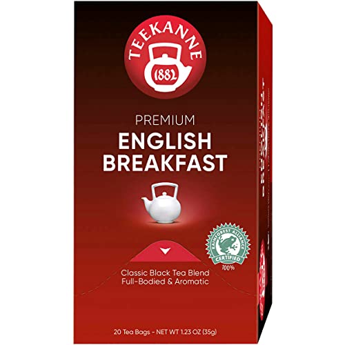 TEEKANNE Schwarztee PREMIUM ENGLISH BREAKFAST, Beutel aromaversiegelt, 20 x 1,75 g, Sie erhalten 1 Packung mit 20 Beutel von Teekanne