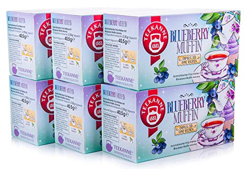 Teekanne Sweeteas Blueberry Muffin mit Blaubeer-Muffin-Geschmack, 12er Pack (12 x 18 Teebeutel) von Teekanne