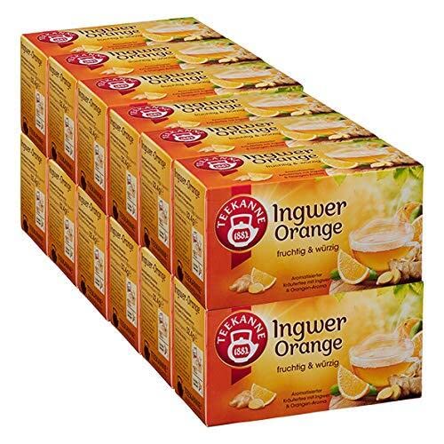 Teekanne Ingwer-Orange, 12er Pack, 12 x 18 Teebeutel (12 x 32,4 g) von Teekanne