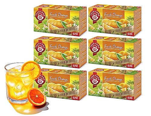 Teekanne Fresh Orange Früchtetee 6er Pack (6 x 20 Teebeutel), 6 x 45 g von Teekanne