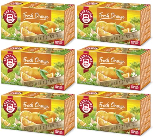 Teekanne Fresh Orange Früchtetee 6er Pack (6 x 20 Teebeutel), 6 x 45 g von Teekanne