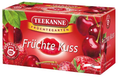 Teekanne Früchtegarten Früchte Kuss, Erdbeere/Kirsche - 20St. von Teekanne