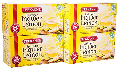 Teekanne Ingwer Lemon, 4er Pack (4 x 20 Teebeutel), 4 x 35 g von Teekanne