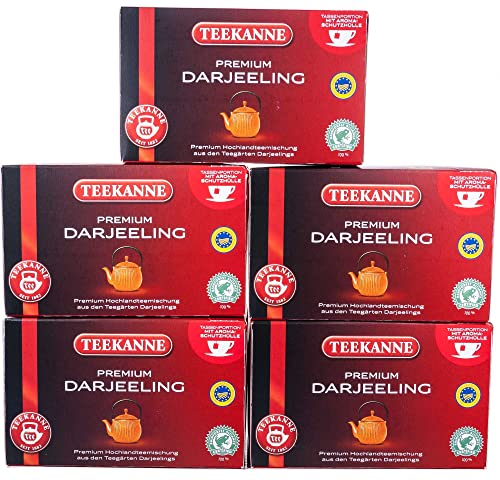 Teekanne Premium Darjeeling, 5er Pack (5 x 20 Teebeutel), 5 x 35 g von Teekanne