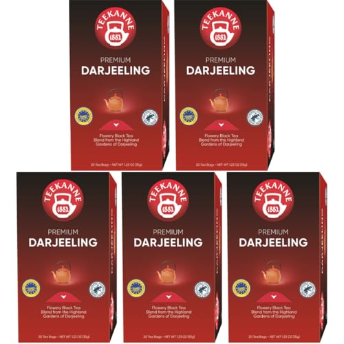 Teekanne Premium Darjeeling, 5er Pack (5 x 20 Teebeutel), 5 x 35 g von Teekanne