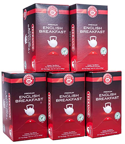 Teekanne Premium English Breakfast, 5er Pack (5 x 20 Teebeutel), 5 x 35 g von Teekanne