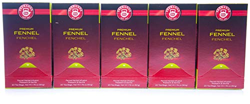 Teekanne Premium Fenchel, 5er Pack (5 x 20 Teebeutel), 5 x 50 g von Teekanne