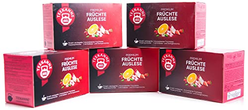 Teekanne Premium Fruit Selection, 5er Pack (5 x 20 Teebeutel), 5 x 60 g von Teekanne