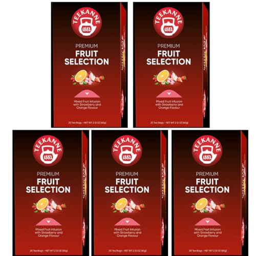 Teekanne Premium Fruit Selection, 5er Pack (5 x 20 Teebeutel), 5 x 60 g von Teekanne