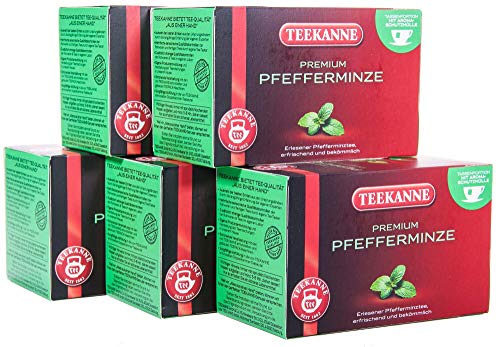 Teekanne Premium Pfefferminze, 5er Pack (5 x 20 Teebeutel), 5 x 45 g von Teekanne